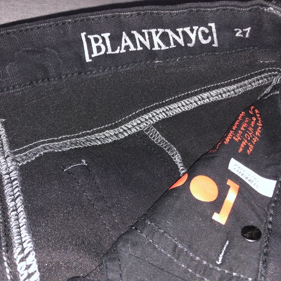 BLANKNYC Faux Leather Patch Jeans With Distressing - Picture 3 of 10
